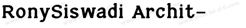 RonySiswadi Archit字体转换
